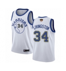 Youth Golden State Warriors #34 Shaun Livingston Swingman White Hardwood Classics 2019 Basketball Finals Bound Basketball Jersey