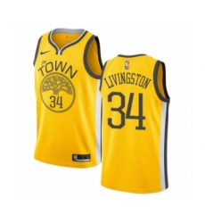 Youth Nike Golden State Warriors #34 Shaun Livingston Yellow Swingman Jersey - Earned Edition