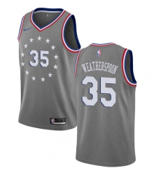 Women's Nike Philadelphia 76ers #35 Clarence Weatherspoon Swingman Gray NBA Jersey - City Edition