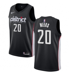 Men's Nike Washington Wizards #20 Jodie Meeks Swingman Black NBA Jersey - City Edition