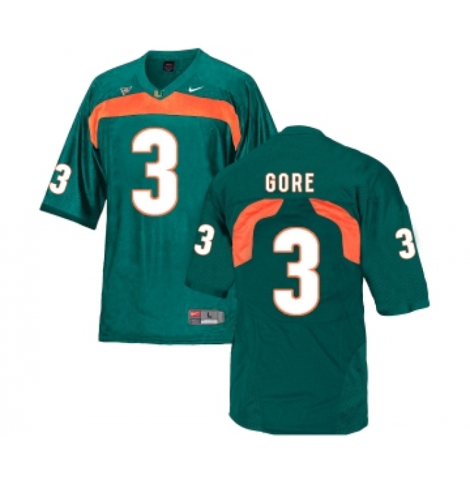 Miami Hurricanes 3 Frank Gore Green College Football Jersey