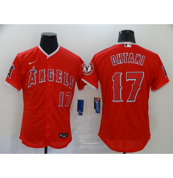 Men's Nike Los Angeles Angels #17 Shohei Ohtani Red Elite Home Stitched Baseball Jersey