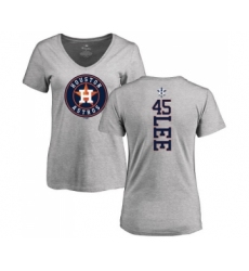 MLB Women's Nike Houston Astros #45 Carlos Lee Ash Backer T-Shirt