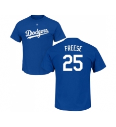 Baseball Los Angeles Dodgers #25 David Freese Royal Blue Name & Number T-Shirt