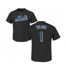 MLB Nike New York Mets #1 Mookie Wilson Black Name & Number T-Shirt
