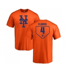 MLB Nike New York Mets #4 Wilmer Flores Orange RBI T-Shirt