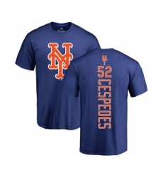 MLB Nike New York Mets #52 Yoenis Cespedes Royal Blue Backer T-Shirt