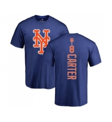 MLB Nike New York Mets #8 Gary Carter Royal Blue Backer T-Shirt