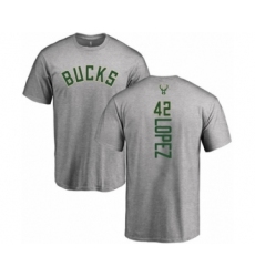 Basketball Milwaukee Bucks #42 Robin Lopez Ash Backer T-Shirt