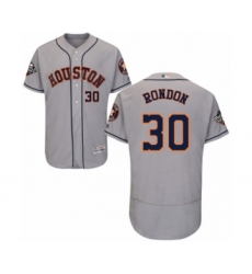 Men's Houston Astros #30 Hector Rondon Grey Road Flex Base Authentic Collection 2019 World Series Bound Baseball Jersey