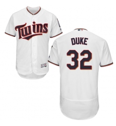 Men's Majestic Minnesota Twins #32 Zach Duke White Home Flex Base Authentic Collection MLB Jersey