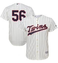 Youth Majestic Minnesota Twins #56 Fernando Rodney Authentic Cream Alternate Cool Base MLB Jersey