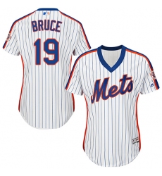 Women's Majestic New York Mets #19 Jay Bruce Replica White Alternate Cool Base MLB Jersey