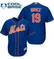 Youth Majestic New York Mets #19 Jay Bruce Replica Royal Blue Alternate Home Cool Base MLB Jersey