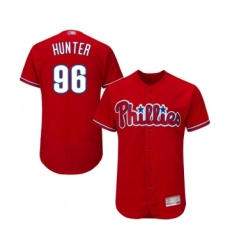 Men's Philadelphia Phillies #96 Tommy Hunter Red Alternate Flex Base Authentic Collection Baseball Jersey