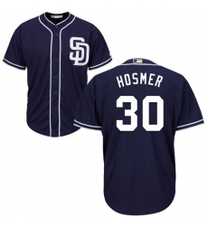 Youth Majestic San Diego Padres #30 Eric Hosmer Authentic Navy Blue Alternate 1 Cool Base MLB Jersey