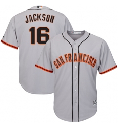 Men's Majestic San Francisco Giants #16 Austin Jackson Replica Grey Road Cool Base MLB Jersey