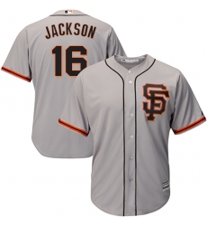 Youth Majestic San Francisco Giants #16 Austin Jackson Replica Grey Road 2 Cool Base MLB Jersey