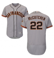 Men's Majestic San Francisco Giants #22 Andrew McCutchen Grey Road Flex Base Authentic Collection MLB Jersey