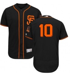 Men's Majestic San Francisco Giants #10 Evan Longoria Black Alternate Flex Base Authentic Collection MLB Jersey