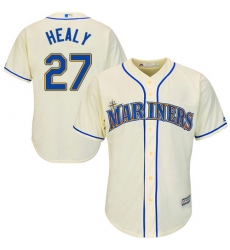 Men's Majestic Seattle Mariners #27 Ryon Healy Replica Cream Alternate Cool Base MLB Jersey