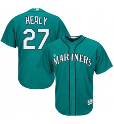 Men's Majestic Seattle Mariners #27 Ryon Healy Replica Teal Green Alternate Cool Base MLB Jersey
