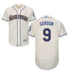 Men's Majestic Seattle Mariners #9 Dee Gordon Cream Alternate Flex Base Authentic Collection MLB Jersey