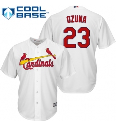 Men's Majestic St. Louis Cardinals #23 Marcell Ozuna Replica White Home Cool Base MLB Jersey