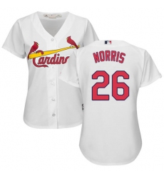 Women's Majestic St. Louis Cardinals #26 Bud Norris Authentic White Home Cool Base MLB Jersey
