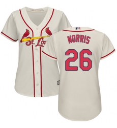 Women's Majestic St. Louis Cardinals #26 Bud Norris Replica Cream Alternate Cool Base MLB Jersey