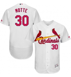 Men's Majestic St. Louis Cardinals #30 Jason Motte White Home Flex Base Authentic Collection MLB Jersey