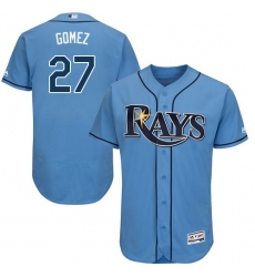 Men's Majestic Tampa Bay Rays #27 Carlos Gomez Columbia Alternate Flex Base Authentic Collection MLB Jersey