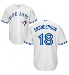 Youth Majestic Toronto Blue Jays #18 Curtis Granderson Replica White Home MLB Jersey