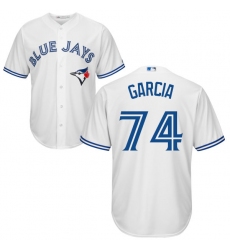 Youth Majestic Toronto Blue Jays #74 Jaime Garcia Replica White Home MLB Jersey