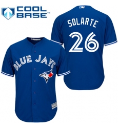 Youth Majestic Toronto Blue Jays #26 Yangervis Solarte Replica Blue Alternate MLB Jersey