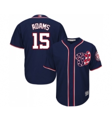 Men's Washington Nationals #15 Matt Adams Replica Navy Blue Alternate 2 Cool Base Baseball Jersey