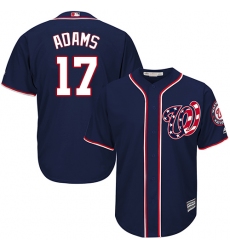 Youth Majestic Washington Nationals #17 Matt Adams Replica Navy Blue Alternate 2 Cool Base MLB Jersey