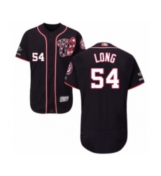 Men's Washington Nationals #54 Kevin Long Navy Blue Alternate Flex Base Authentic Collection 2019 World Series Champions Baseball Jersey