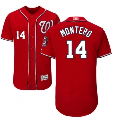 Men's Majestic Washington Nationals #14 Miguel Montero Red Alternate Flex Base Authentic Collection MLB Jersey