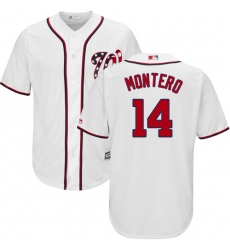 Youth Majestic Washington Nationals #14 Miguel Montero Replica White Home Cool Base MLB Jersey
