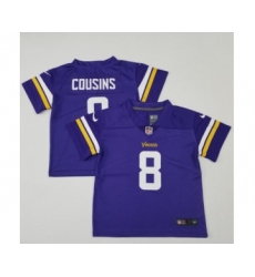 Toddlers Minnesota Vikings #8 Kirk Cousins Purple 2020 Color Rush Stitched NFL Nike Limited Jersey