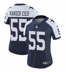 Women's Nike Dallas Cowboys #55 Leighton Vander Esch Navy Blue Throwback Alternate Vapor Untouchable Elite Player NFL Jersey