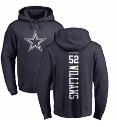 NFL Nike Dallas Cowboys #52 Connor Williams Navy Blue Backer Pullover Hoodie