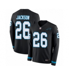 Men's Nike Carolina Panthers #26 Donte Jackson Limited Black Therma Long Sleeve NFL Jersey
