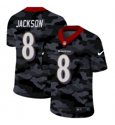Men's Baltimore Ravens #8 Lamar Jackson Camo 2020 Nike Limited Jersey Men's Baltimore Ravens #8 Lamar Jackson Camo 2020 Nike Limited Jersey