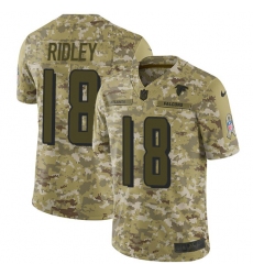 Men's Nike Atlanta Falcons #18 Calvin Ridley Limited Camo 2018 Salute to Service NFL Jersey