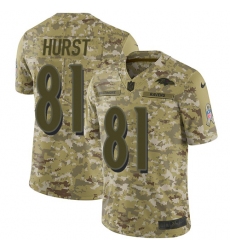 Youth Nike Baltimore Ravens #81 Hayden Hurst Limited Camo 2018 Salute to Service NFL Jersey