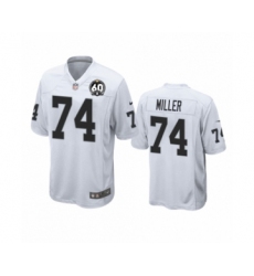 Women's Oakland Raiders #74 Kolton Miller Game 60th Anniversary White Football Jersey