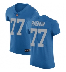 Men's Nike Detroit Lions #77 Frank Ragnow Blue Alternate Vapor Untouchable Elite Player NFL Jersey