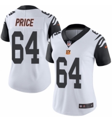 Women's Nike Cincinnati Bengals #64 Billy Price Limited White Rush Vapor Untouchable NFL Jersey